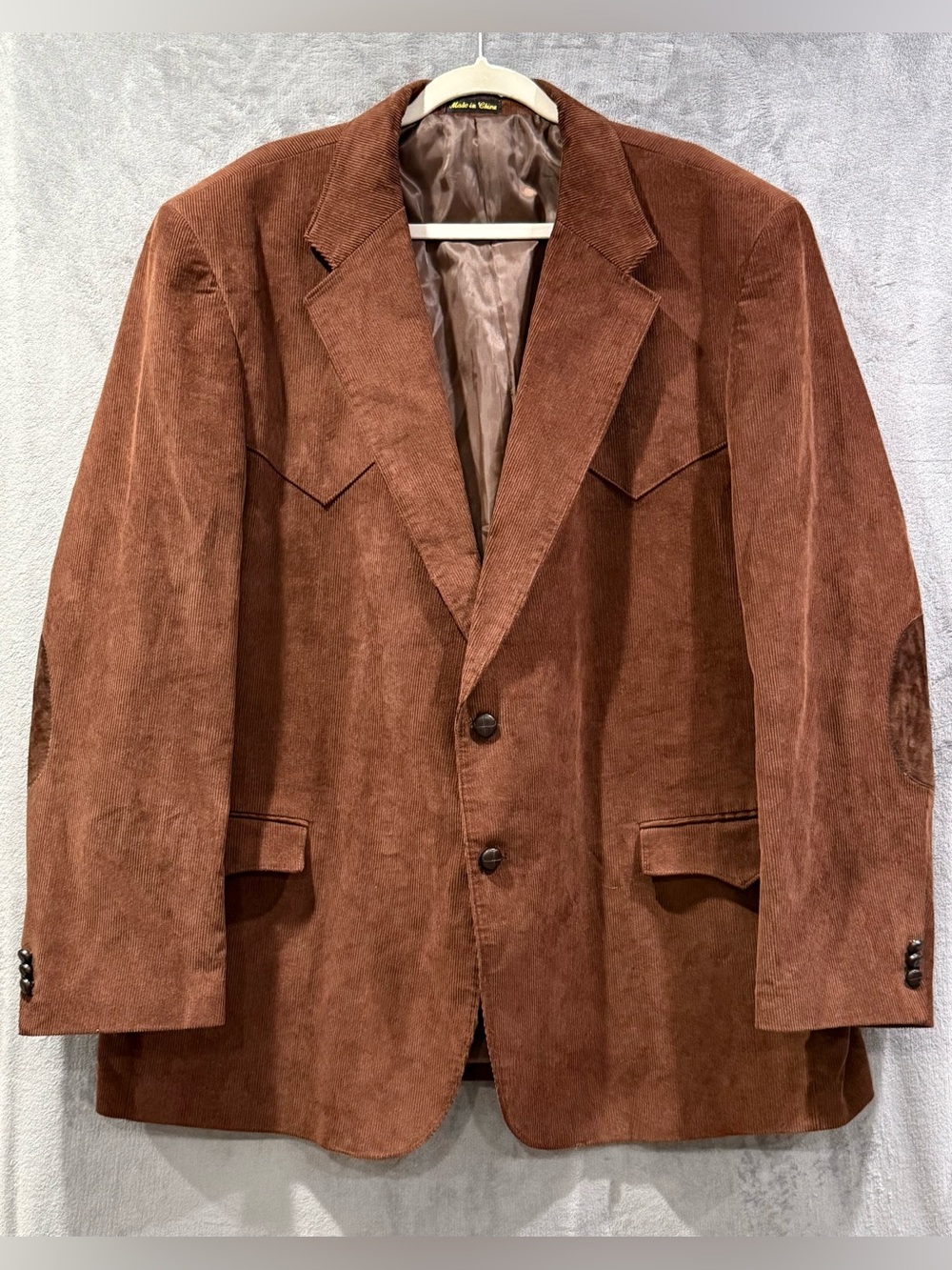 Circle‎ S Corduroy Sport Coat Brown Blazer Mens 54L  Dallas Texas Jacket Rodeo